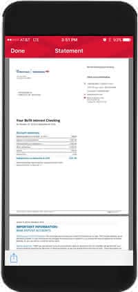 bank of america download statement via mobile app