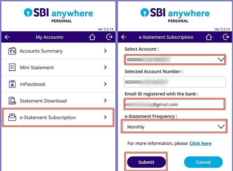 SBI e statement