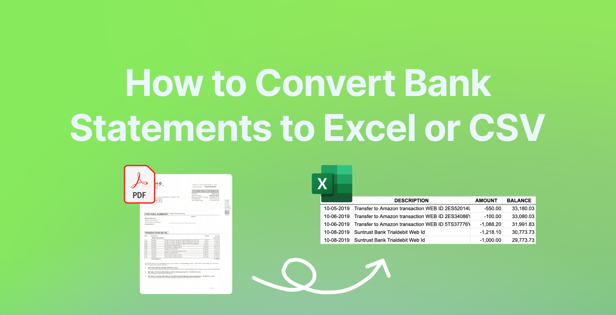 How to Convert Bank Statements to Excel or CSV