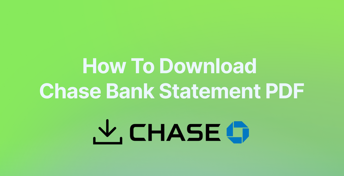 How to Download Chase Bank Statement PDF