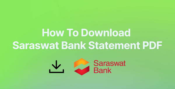 Download Saraswat Bank Statement PDF
